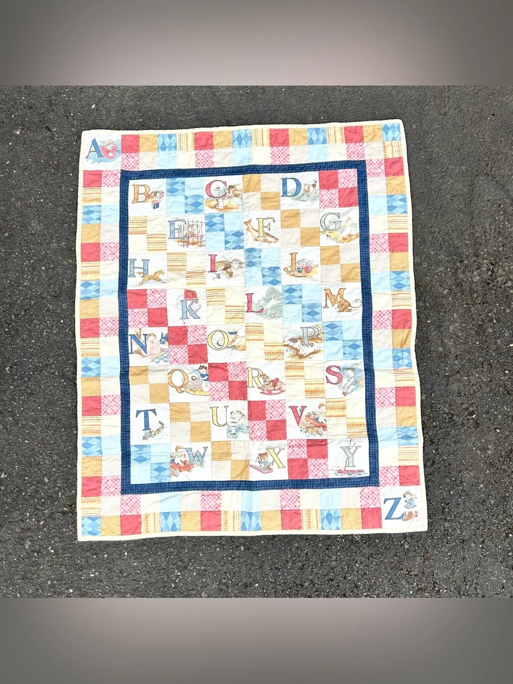 Handmade ABC Quilt Blanket for Baby